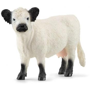 Figura Colección Schleich Vaca Galloway Blanca Realista - Ideal para Invierno