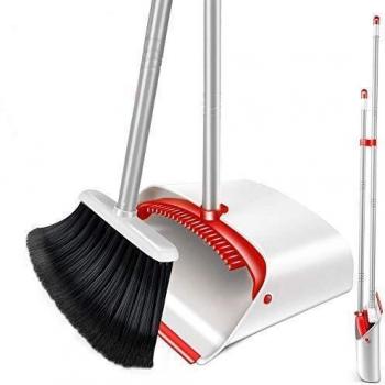 Masthome Juego de Escoba y Recogedor Vertical,Cepillo y Recogedor para Hogar,Oficina,Cocina