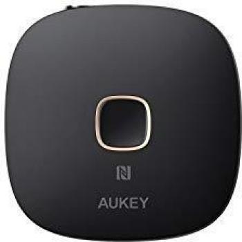 AUKEY Receptor Bluetooth 5, Adaptador Audio Inalámbrico con NFC y Manos Libres para Sistemas de Audio Domésticos y de Coche