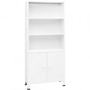 Estantería industrial de acero 80x32x180 cm en negro, blanco y antracita - Mueble de almacenaje para oficina, estudio y dormitorio