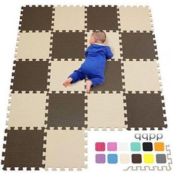 qqpp Alfombra Puzzle para Niños Bebe Infantil - Suelo de Goma EVA Suave. 18 Piezas