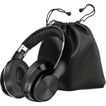 Auriculares Inalámbricos HIFI Bluetooth 5.0 Plegables con Micrófono y FM para Música, Compatibles con Samsung, iPhone, Xiami, PC y TV