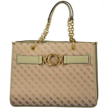 Guess Elegant Green Polyester Handbag with Logo Detail