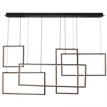Lámpara Colgante LED Dimmerable 45W Diseño Moderno Color Negro 120*50*60cm 3000K