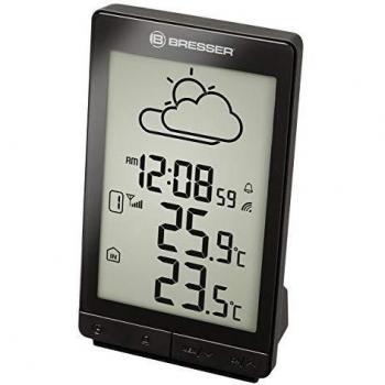 Bresser TemeoTrend STX Estación Meteorológica Inalámbrica, Color Negro, 8.5 x 5.1 x 14.4 cm, con Sensor Remoto y Función de Radio Control