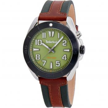 Reloj Timberland TDWGP2201602 - Reloj de pulsera, diseño moderno, caja de acero inoxidable, correa de cuero genuino, resistencia al agua hasta 50 metros, esfera analógica con indicadores luminosos y