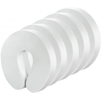Offgridtec 009710 5 x Tope de puerta Espuma Pinza Puerta de seguridad para niños, ventana, color blanco