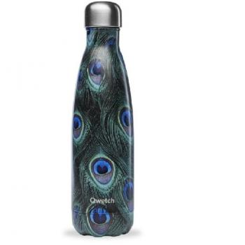 Botella Isotérmica Pavo Real Verde 500 ml - Qwetch