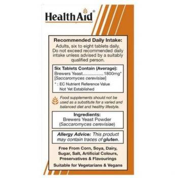 Health Aid Brewers Yeast Tablets - 500 Tablets