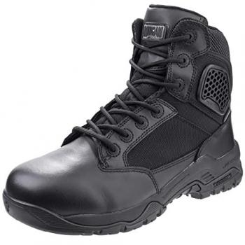 Magnum Strike Force 6.0 Waterproof Leather Safety Boots for Men - Black, Size 4 UK