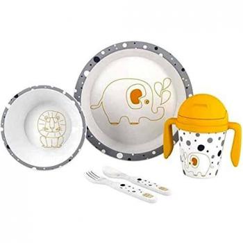 Interbaby SET17 - Interbaby - Vajilla para Bebé de 5 Piezas, Modelo Jungle