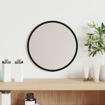 Espejo de pared redondo negro Ø 20 cm