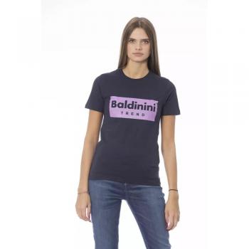 Baldinini Trend Blue Cotton Top & T-Shirt - Size S