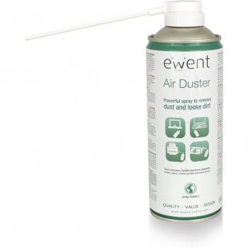 ewent Compressed Air Spray - for Cleaning Computers, Printers, Keyboards and More - 400 ml, Long Straw, Reaches All Slots