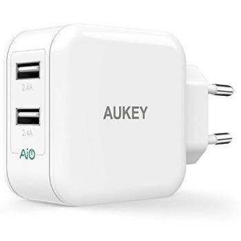 Cargador USB portátil de pared con tecnología AIPower AUKEY