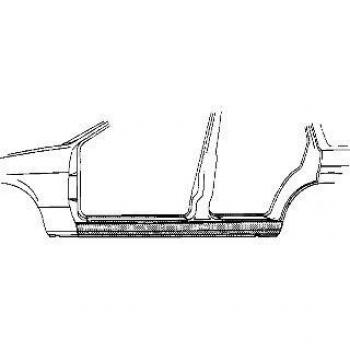 Chapa de acceso Van Wezel 7620103 - Bas de caja izquierda para reparación automotriz