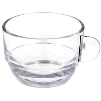 Tazas Reutilizables Transparentes Durable SAN Cappuccino 166ml (6 Uds) - Aptas para Lavavajillas y Uso Diario