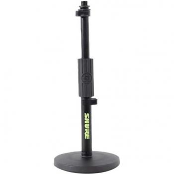 Gator Cases SH-DESKTOP1 Shure Desktop Microphone Stand with 6 Round Base, Height Adjustable Twist Clutch