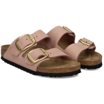 Birkenstock Arizona Big Buckle Women's Sandals in Soft Pink Nubuck, Size 37