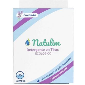 Natulim Detergente en Tiras para Lavadora Lavanda Ecológico Hipoalergénico con Efecto Suavizante 40 Lavados