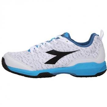 Diadora Speed Shot Clay - Zapatillas de tenis para hombre, color blanco, azul y negro, color Blanco, talla 44 EU