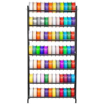 VEVOR 3D Printer Filament Storage Rack - 7 Tier Heavy Duty Shelf for Filament Spools, 54.4 kg Capacity per Level, Ideal for 3D Printing Studio and Workshop