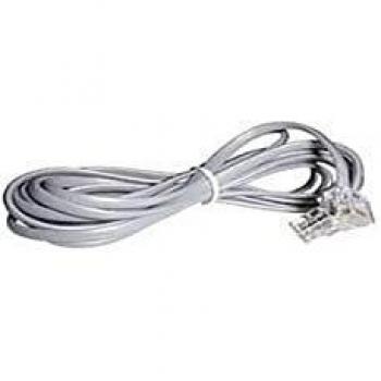 Lindy RJ-10 M/M 10.0m cable telefónico Gris - Cable para teléfonos fijos