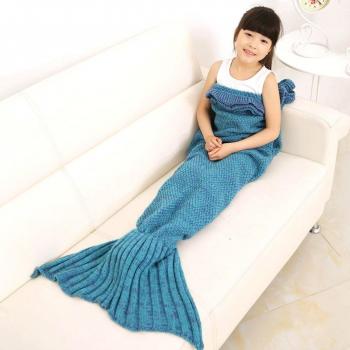YOWAO Manta de Cola de Sirena, Escamas de Pescado Patrón Suave Todas Las Temporadas Mantas para Dormir