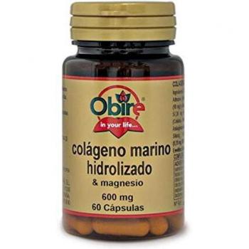 Colágeno marino hidrolizado + magnesio 600 mg. 60 capsulas con vitamina C, vitamina B6, vitamina B9 y vitamina B12.