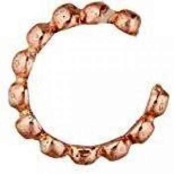 Córdoba Jewels | Pendiente de Plata de Ley 925 bañada en oro rosa. Se vende por unidad con diseño Mini Arito Bolitas Rose Gold