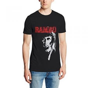 Rambo Rambo 2-camiseta Hombre, Negro