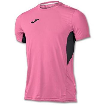 Joma - Camiseta record rosa fluor-negro m/c para hombre