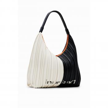 Desigual Chic Black Shoulder Bag with Contrasting Accents, Shoulder Bags, female, Multicolor, Size: ONE SIZE