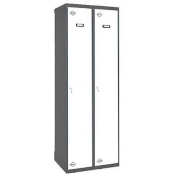Taquilla SIMONLOCKER Prof. Mon. Single 2/2 300 (600) AN/BL - Vestuario Metálica, 2 Puertas, Montada, Dimensiones: 1800x600x500 mm,