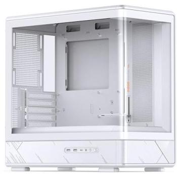 Gabinete Jonsbo D200 Midi-Tower mATX con Vidrio Templado y Display Mini Temp - Blanco