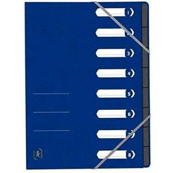 Carpeta Organizadora Oxford Top File+ A4, 8 Compartimentos, 390g, Azul