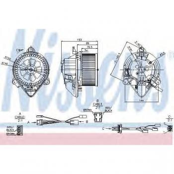 Ventilador habitáculo NISSENS 87050 - Interior blower, compatible con diversos modelos de vehículos, alta eficiencia en la circulación de aire, fácil instalación, diseño compacto y duradero