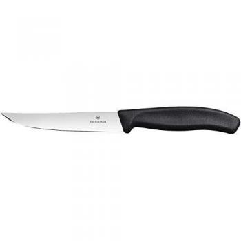 Cuchillo para Bistec Victorinox Swiss Classic, 2 Piezas, Filo Recto Súper Afilado, Mango Ergonómico, Diseño Ligero, Negro