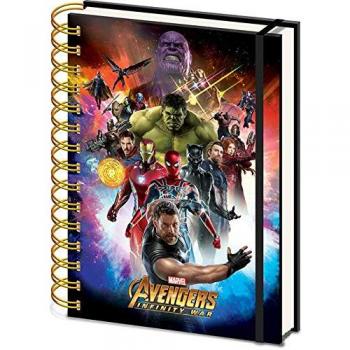 Avengers Infinity War - Cuaderno A5 Espiral Space Montage Holo