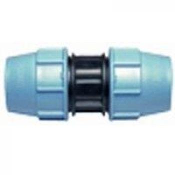 Manicotto de Polipropileno Ø 25 mm a Compresión para Irrigación y Jardinería, PN 16 Bar, Conformidad Normativa para Agua Potable y Fluidos Alimentarios