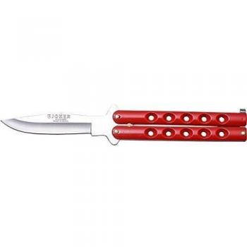 Cuchilleria Joker N101R - Najava abanico, puño zamak, color rojo, hoja de 10 cm