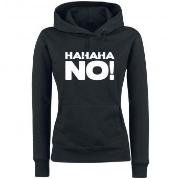 HAHAHA NO! Sudadera con Capucha Negro M