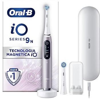 Cepillo de Dientes Eléctrico Oral-B iO9S Rosa Quarzo Recargable con 2 Cabezales y Estuche de Viaje