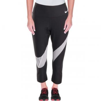 Nike W NK PWR Cpri TI Poly Swsh GRX Mallas Pirata, Mujer, Negro