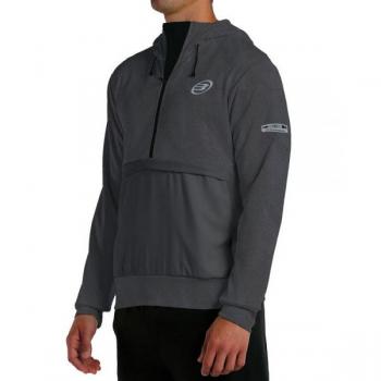 Sudadera Bullpadel Grafo Negro Vigore - Sudadera de pádel para hombre, color negro, diseño moderno, fabricada con materiales transpirables y ligeros, ideal para entrenamiento y competición