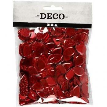 Lentejuelas Gota de Lluvia 14x19 mm Rojas, 50 gr, 1 Paquete