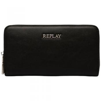 Replay Women's Zip Wallet, Black, One Size
