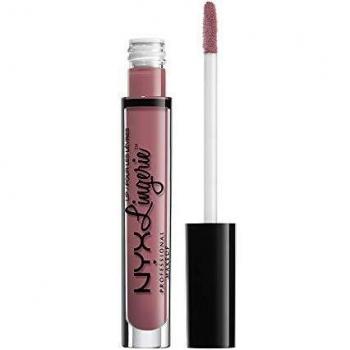 NYX Professional Makeup Pintalabios Lip Lingerie Liquid Lipstick, Acabado cremoso y mate, Larga duración, Fórmula vegana, Tono: Embellishment