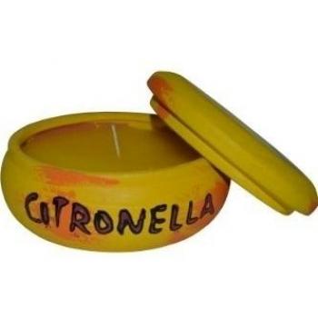 Citronella Garden - Vela amarillo en cuenco con tapa