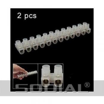 SODIAL(R) 20A 2-12 Via Conector Clema Bloque de Terminales Electrico x 2